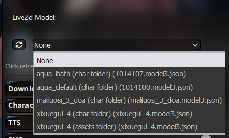 Lista de interfaz de modelo