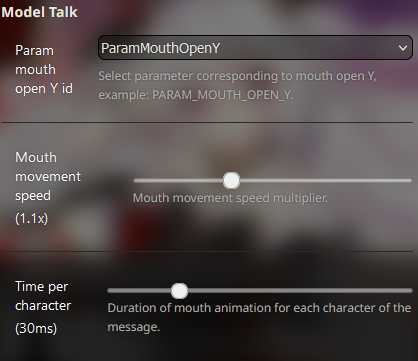 Interfaz de habla de modelo