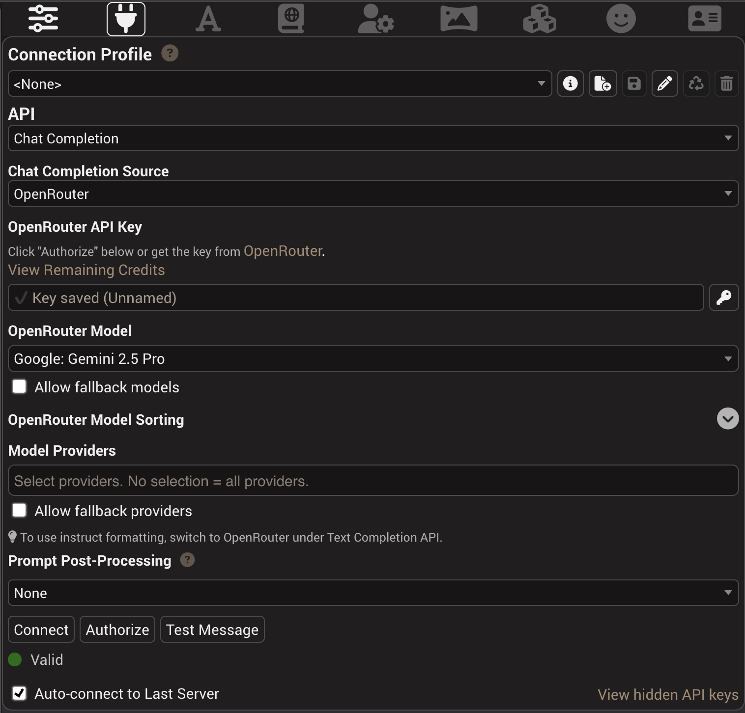 OpenRouter-ConnectionPanel